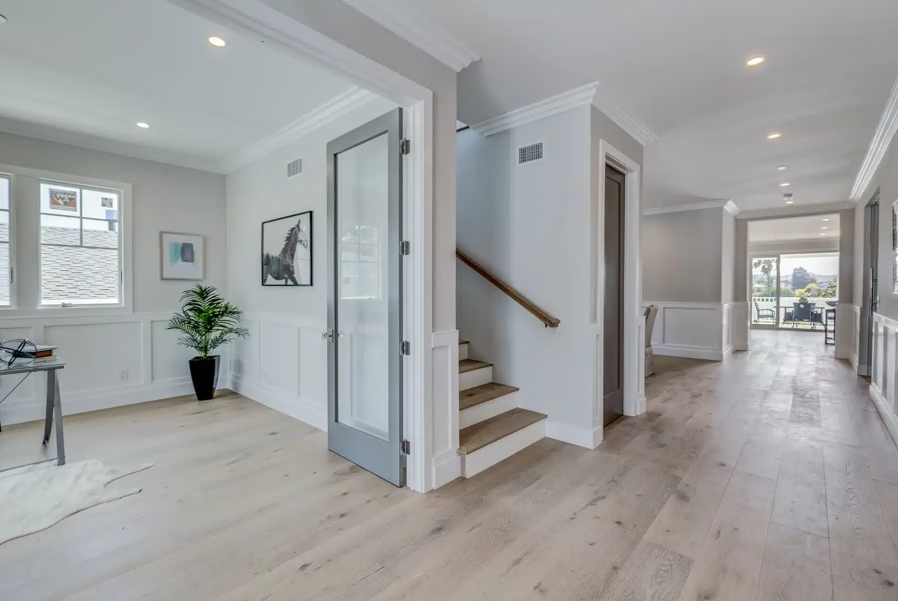 Entry and staircase in a Redondo Beach custom home by Levine Homes