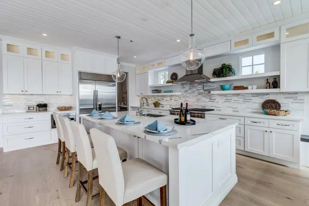 Custom kitchen island in a Redondo Beach home