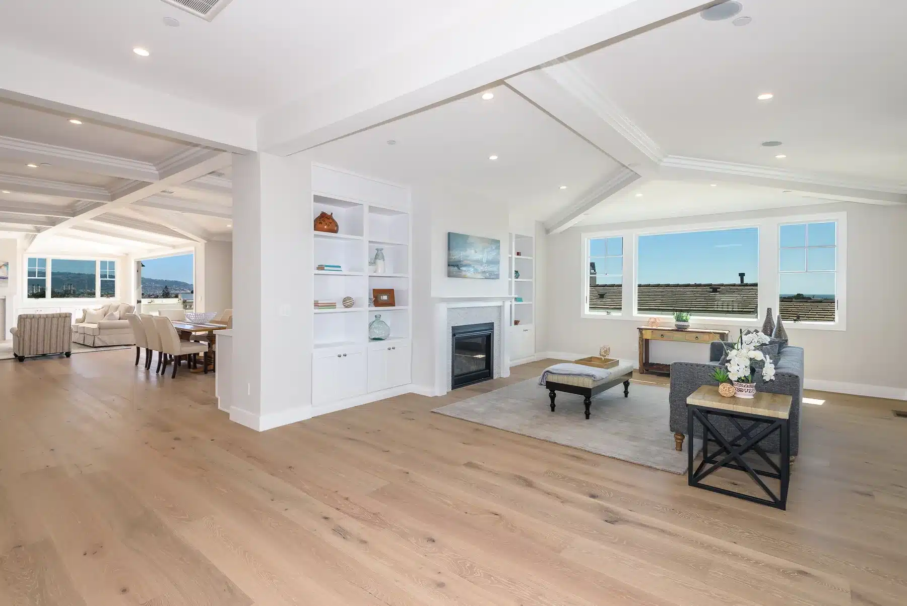 Open living space in a Hermosa Beach home remodel