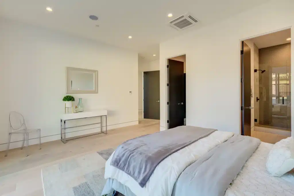 Bedroom and hallway in a Hermosa Beach new build