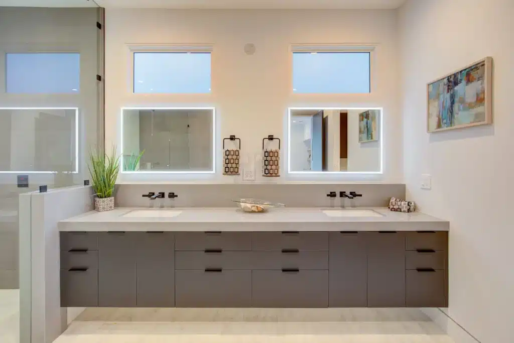 Dual vanity in a Hermosa Beach custom home
