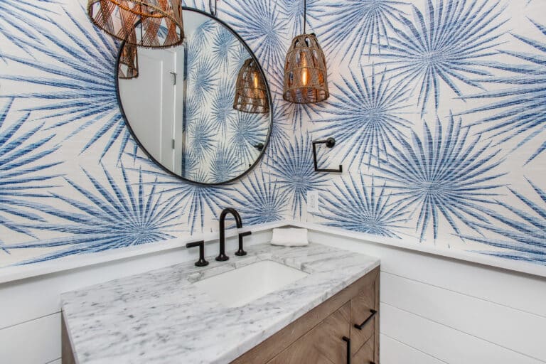 New primary bathroom in a South Bay custom home built by Levine Homes