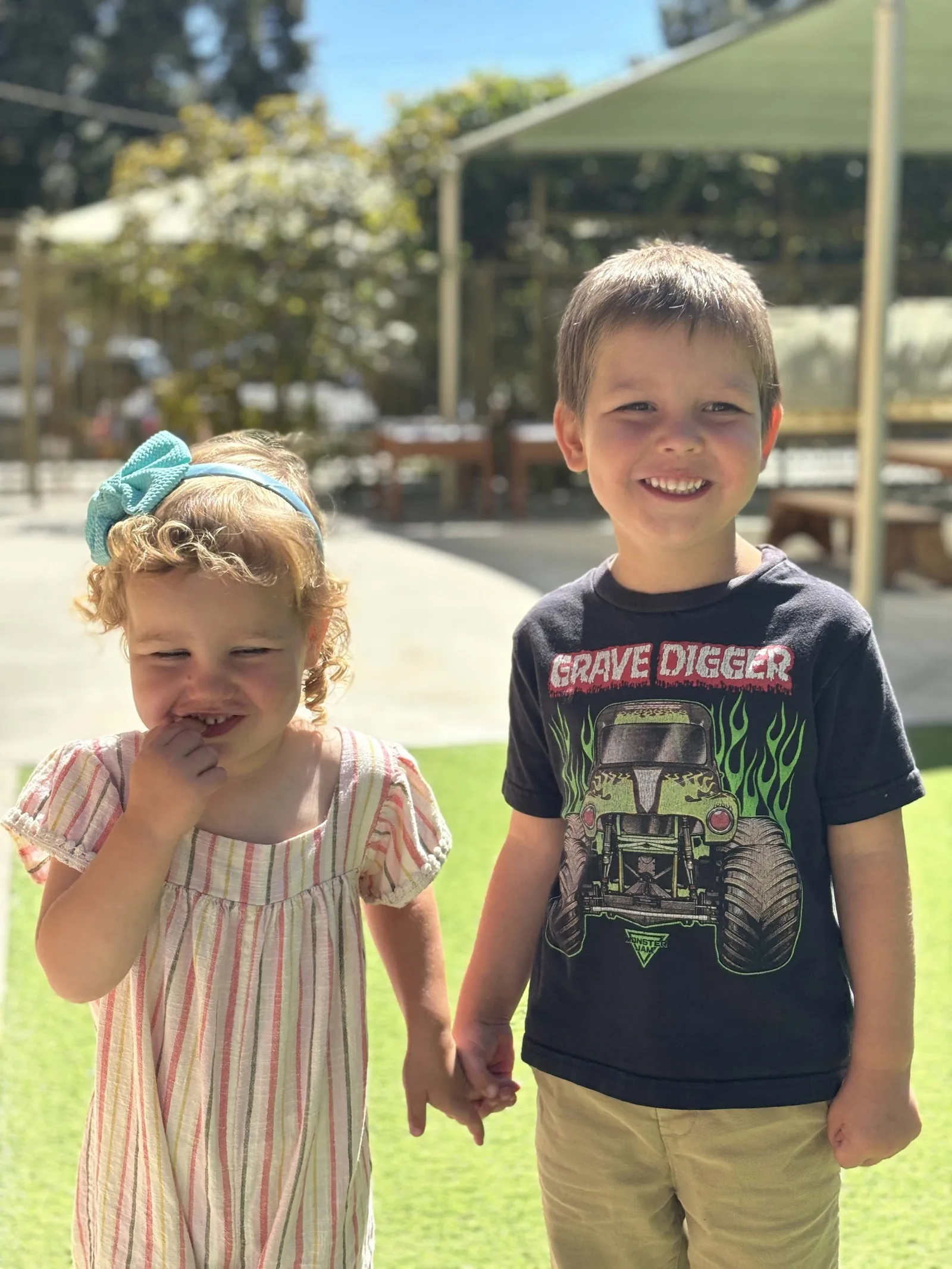 My kids at The Growing Garden School