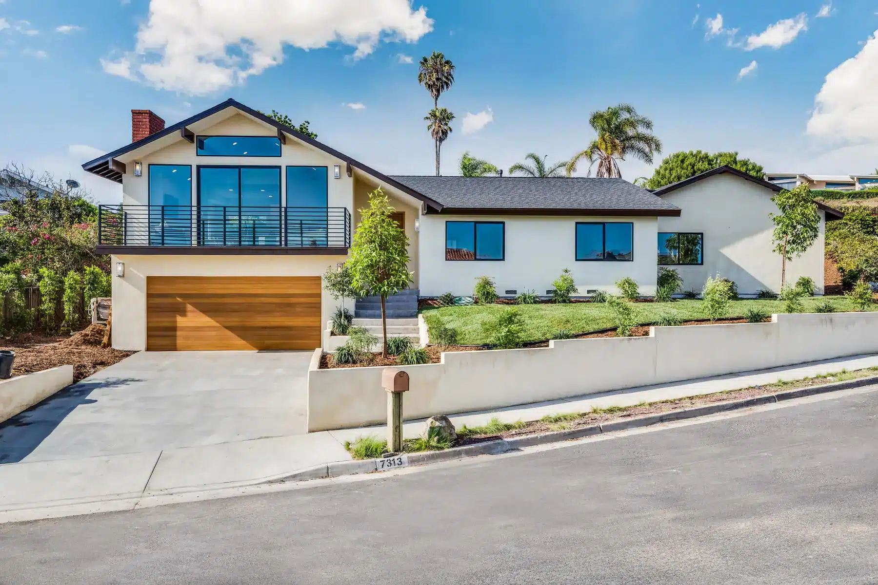 Front exterior of the fully remodeled home at 7313 Via Marie Celeste in Rancho Palos Verdes