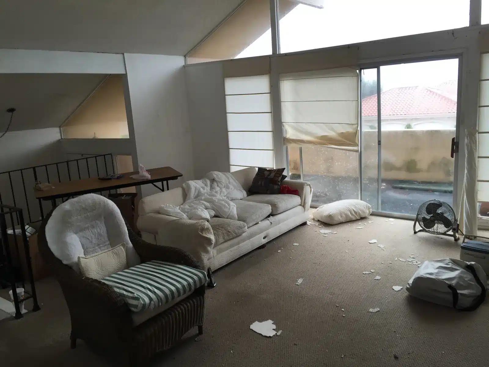 Living room before the Rancho Palos Verdes remodel