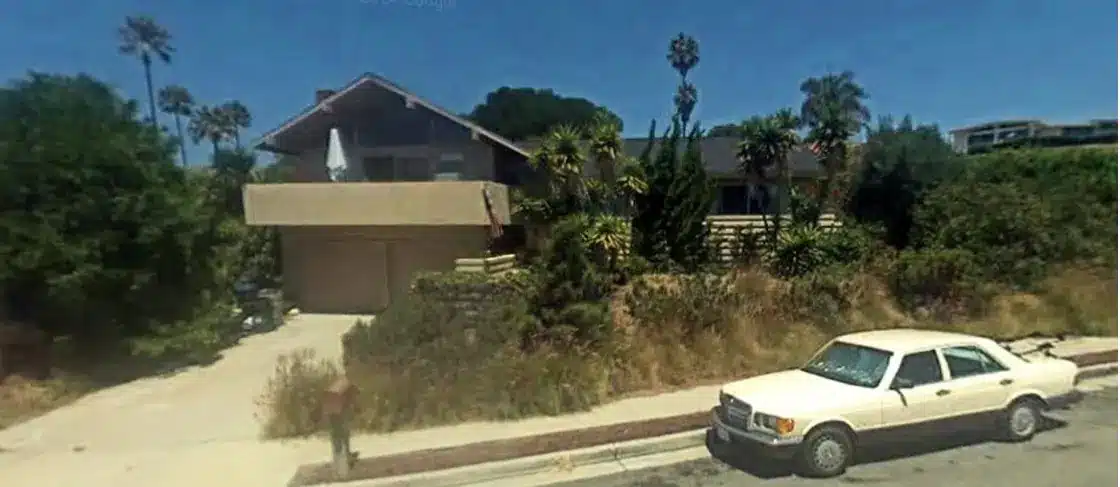 Street view of 7313 Via Marie Celeste in Rancho Palos Verdes before the renovation